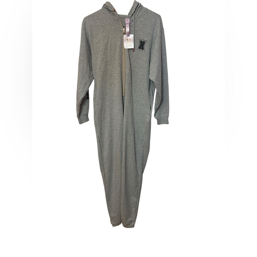 NWT Forever Fenty Savage X Hooded Jumpsuit Heather Grey Size Small - Picture 10 of 12